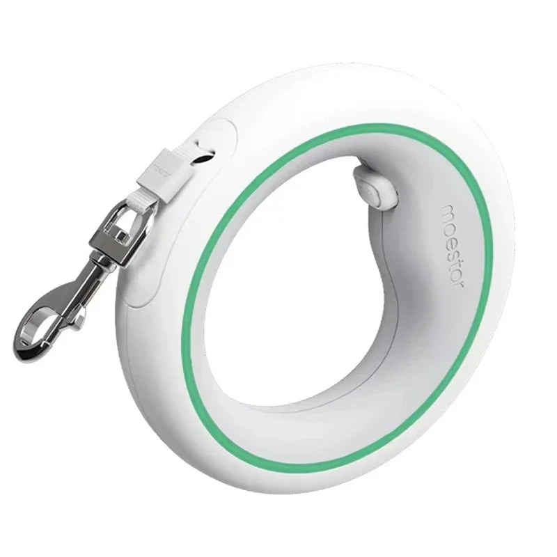Moestar UFO Retractable Leash 2 Lite Metal Buckle Anti-Slip Handle One-Handed Brake Pause Lock Leash for Small & Medium Size Dog